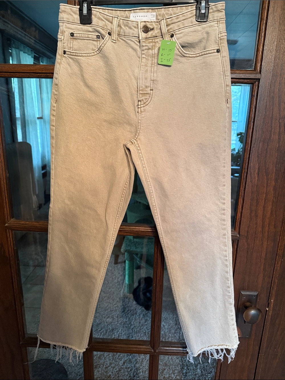Topshop Slim Skinny Jeans in Beige